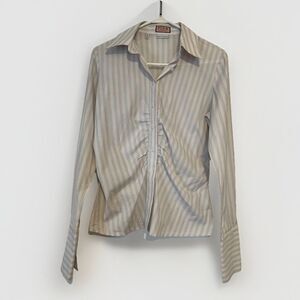 Thomas Pink Jermyn Street London Pink/White Striped Tailored Shirt US 10/UK 14
